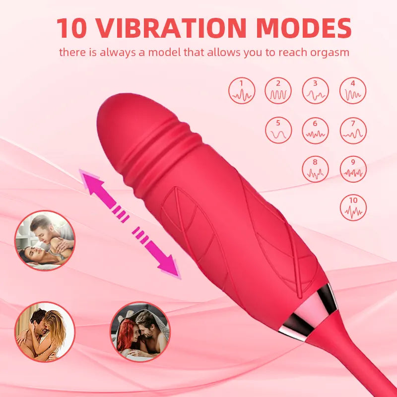 Rose Vibrator with Suction