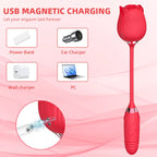 Rose Vibrator with Suction