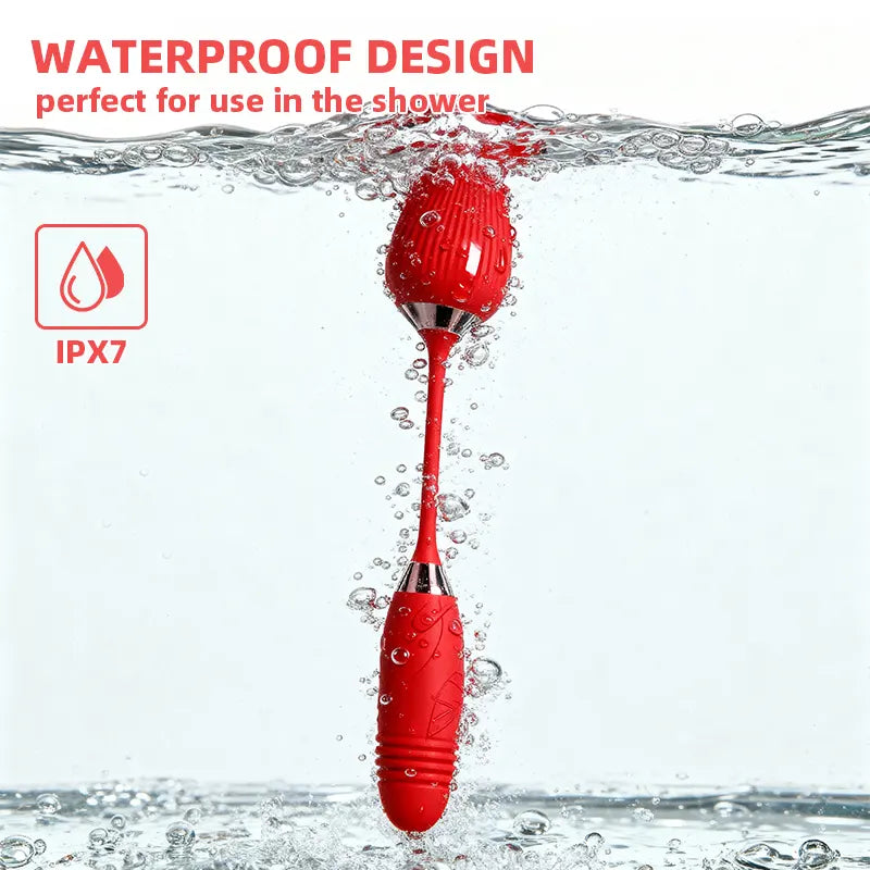 Rose Vibrator with Suction